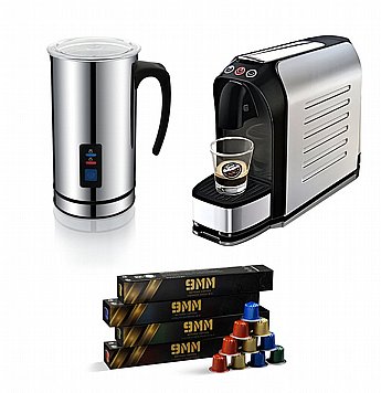 סט Espresso and Milk : מכונת אספרסו Nespresso® Inissia D30 + מקציף חלב חשמלי - CAFFE VERGNANO 1882 שלוש פעולות במכשיר אחד + 300 קפסולות איטלקיות סט Espresso and Milk : מכונת אספרסו Nespresso® Inissia D30 + מקציף חלב חשמלי - CAFFE VERGNANO 1882 שלוש פעולות במכשיר אחד + 300 קפסולות איטלקיות