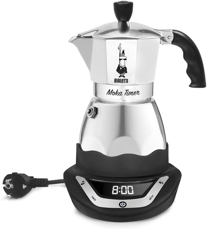 מקינטה חשמלית ביאלטי עם טיימר 3 כוסות Bialetti Moka Timer מקינטה