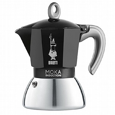 ������ ������ ���� 6 ����� ��������� ���� BIALETTI NEW MOKA INDUCTION BLACK 6 CUPS