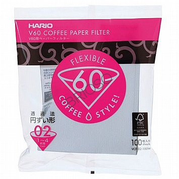 100 פילטרים נייר #2 Hario מתאים ל-1-4 כוסות 100 פילטרים נייר #2 Hario מתאים ל-1-4 כוסות