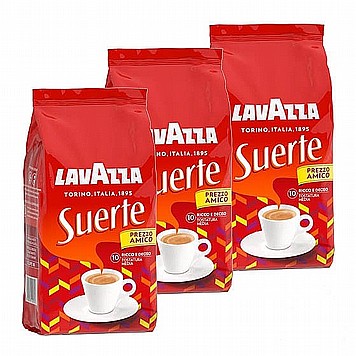 3 ק"ג פולי קפה Lavazza Suerte Prezzo Amico חוזק 10 3 ק"ג פולי קפה Lavazza Suerte Prezzo Amico חוזק 10