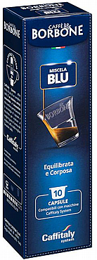10 ������� ����� Caffitaly ����� ������ CAFFE Borbone miscela Blue ���� 8.5