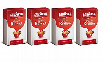 4 אריזות אריזות 250 גרם קפה טחון Lavazza Qualita Rossa 4 אריזות אריזות 250 גרם קפה טחון Lavazza Qualita Rossa