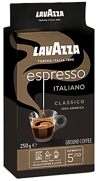 250 גרם קפה טחון Lavazza Espresso Italiano Classico 100% arabica חוזק 5/10 250 גרם קפה טחון Lavazza Espresso Italiano Classico 100% arabica חוזק 5/10