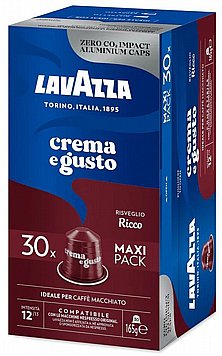 10 קפסולות אלומיניום lavazza Crema e Gusto Ricco חוזק 11 10 קפסולות אלומיניום lavazza Crema e Gusto Ricco חוזק 11