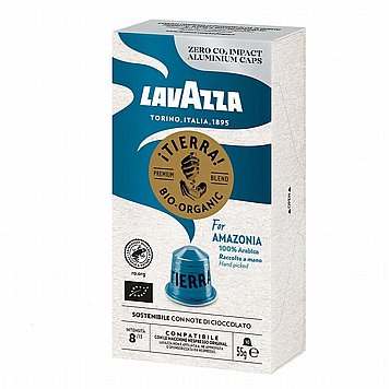 10 קפסולות אלומיניום lavazza Tierra for Amazonia 100% arabica תואמות נספרסו® - חוזק 8 10 קפסולות אלומיניום lavazza Tierra for Amazonia 100% arabica תואמות נספרסו® - חוזק 8