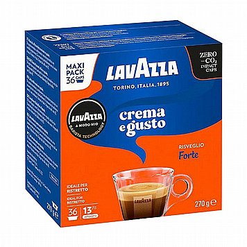 36 קפסולות קפה LAVAZZA A MODO MIO אורגינל Crema e Gusto forte - רמת חזק גבוהה ביותר 36 קפסולות קפה LAVAZZA A MODO MIO אורגינל Crema e Gusto forte - רמת חזק גבוהה ביותר