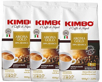 3 ק"ג פולי קפה קימבו Kimbo Espresso Gold 100% Arabica 3 ק"ג פולי קפה קימבו Kimbo Espresso Gold 100% Arabica