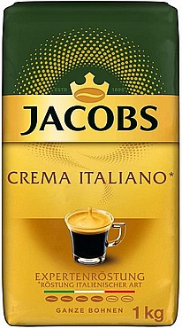 1 ק''ג פולי קפה Jacobs Crema Italiano חוזק 4