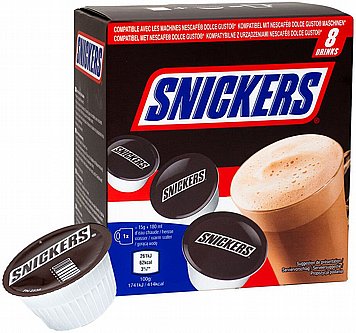 8 קפסולות מקוריות DOLCE GUSTO NESCAF?® Snickers - חוזק 5 8 קפסולות מקוריות DOLCE GUSTO NESCAF?® Snickers - חוזק 5